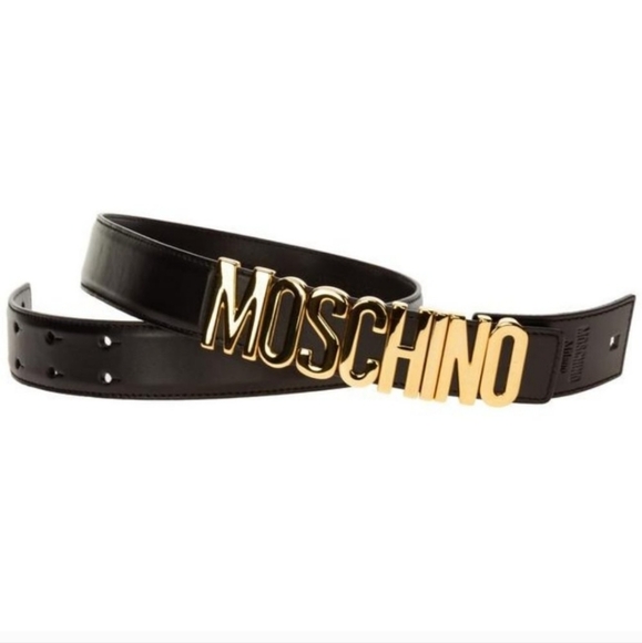 MOSCHINO Black Logo Belt - Picture 2 of 8
